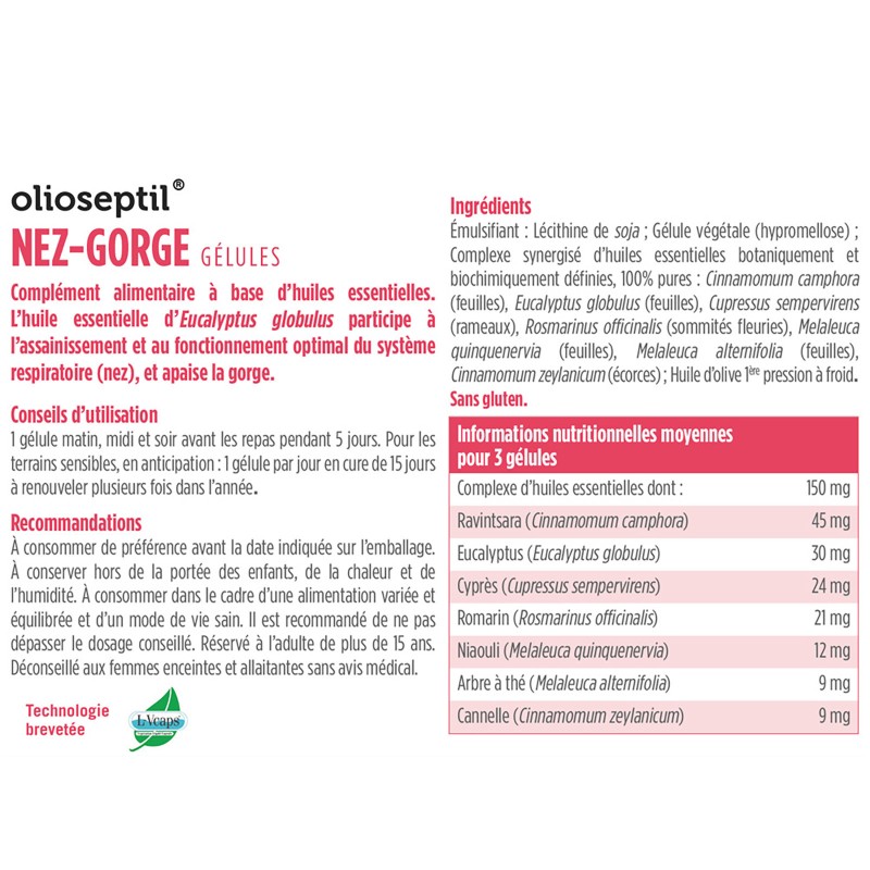 OLIOSEPTIL GELULES NEZ-GORGE OLIOSEPTIL GELULES NEZ-GORGE