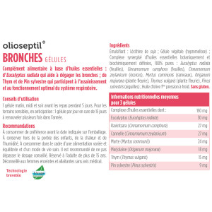 OLIOSEPTIL® GELULES BRONCHES informations nutritionnelles