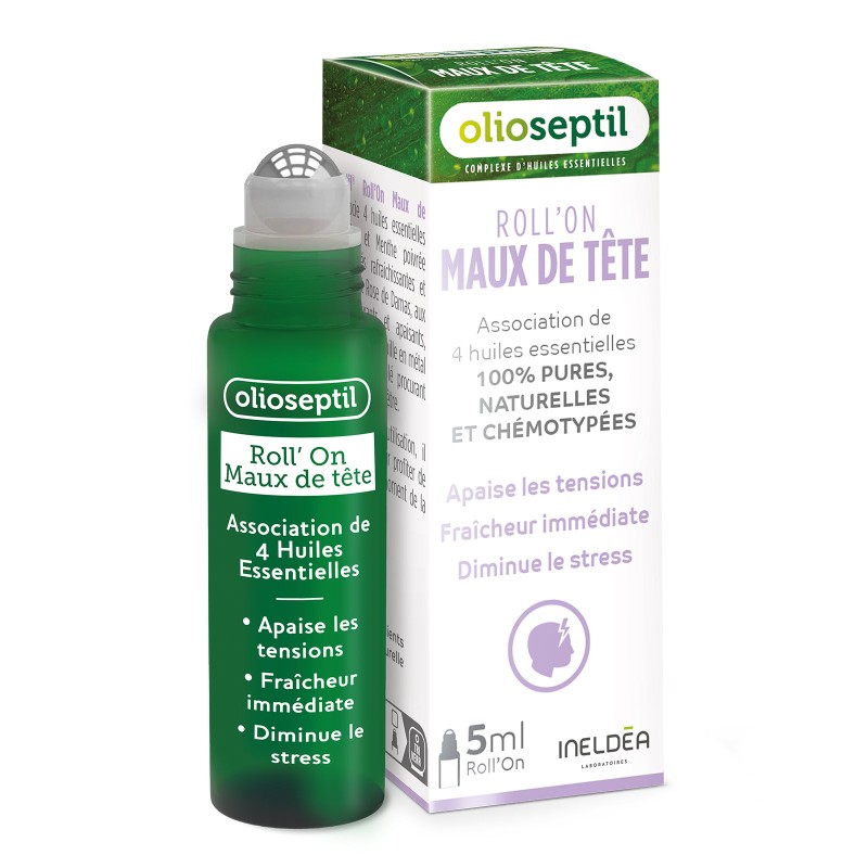 Roll-On Aromathérapie Aux Huiles Essentielles Maux De Tête 10mL Lotus Bio