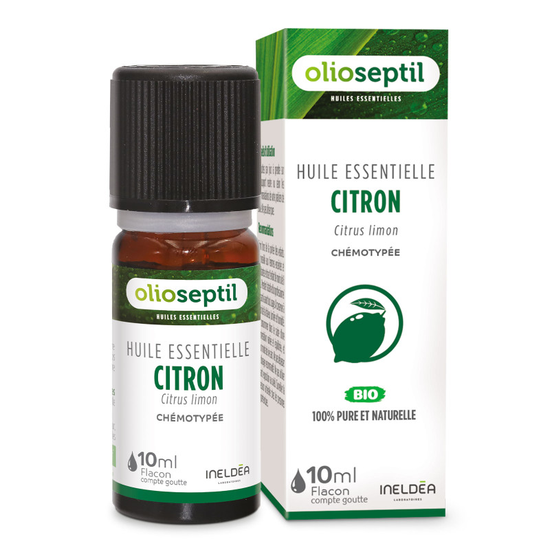 Huile essentielle citron - Flacon compte goutte 10 ml - Olioseptil