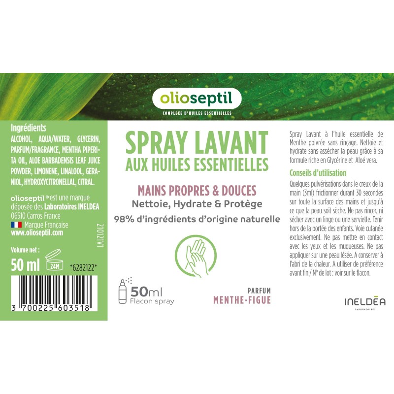 OLIOSEPTIL® SPRAY LAVANT MENTHE-FIGUE OLIOSEPTIL® SPRAY LAVANT MENTHE-FIGUE