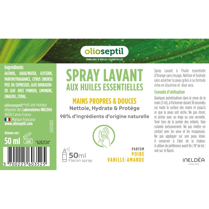 OLIOSEPTIL® SPRAY LAVANT POIRE-VANILLE