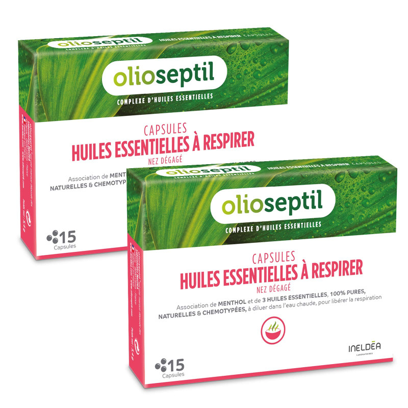 OLIOSEPTIL® CAPSULES HUILES ESSENTIELLES À RESPIRER pack de 30 capsules
