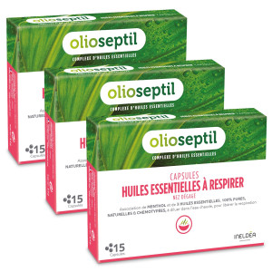 OLIOSEPTIL® CAPSULES HUILES ESSENTIELLES À RESPIRER pack de 45 capsules