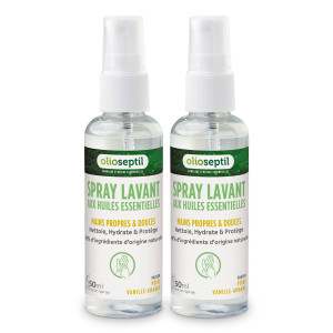 OLIOSEPTIL® SPRAY LAVANT POIRE-VANILLE-AMANDE pack de 2 flacons
